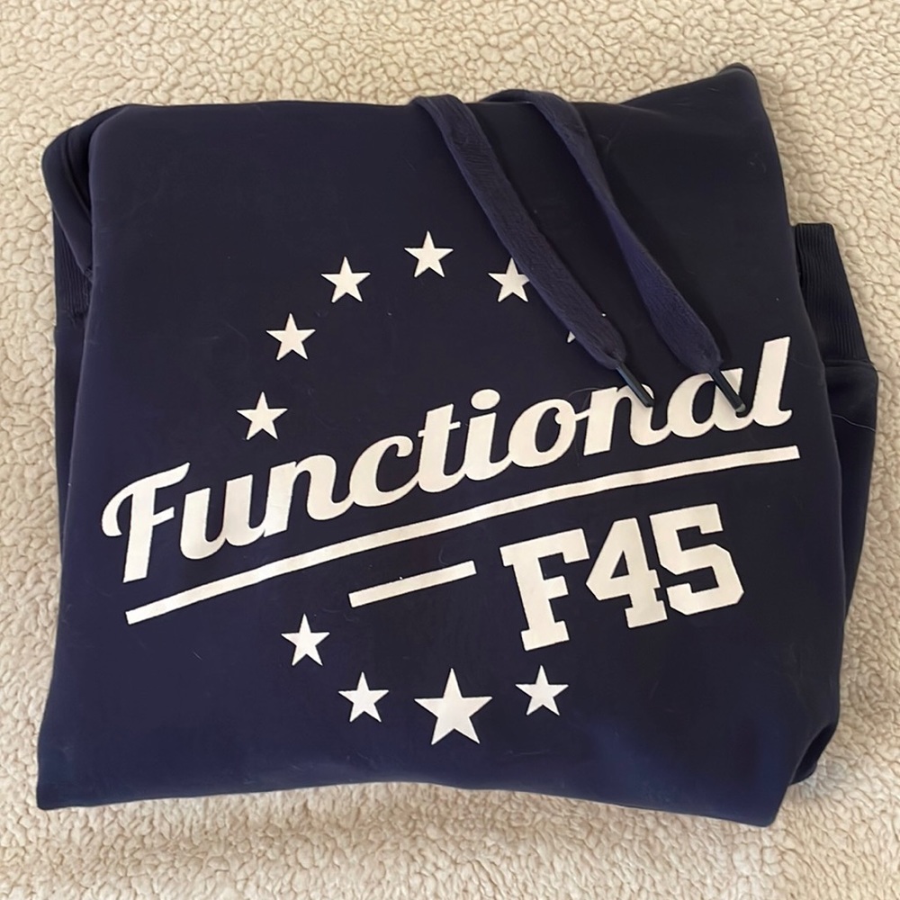 Navy blue F45 hoodie - size small